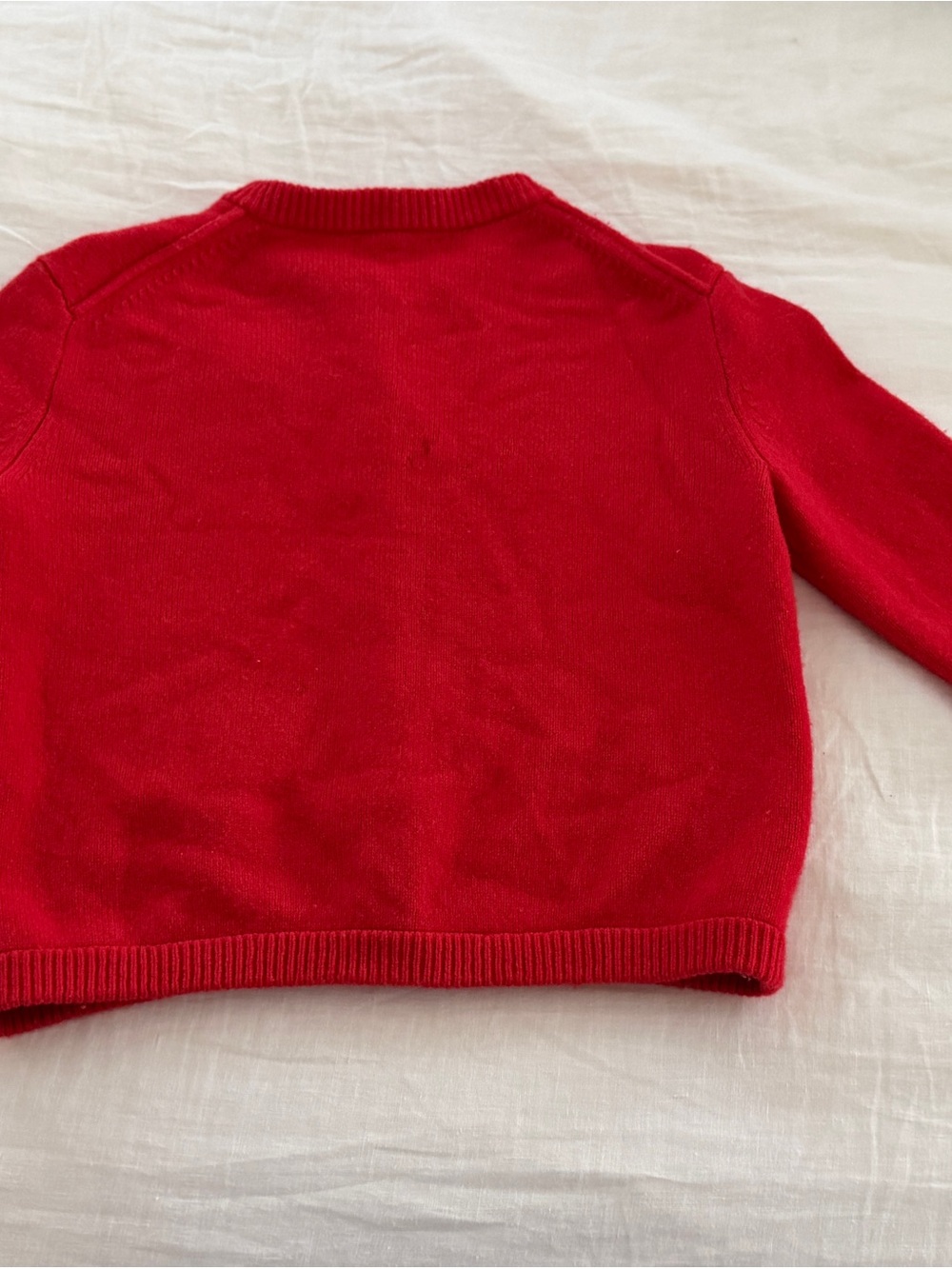 Alex Mill Red Cardigan with White Floral Embroidery - Picture 4 of 12